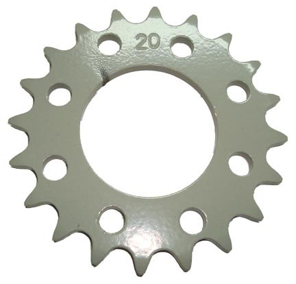 Rear Sprocket #415HD 20th Bolt Pattern=8 holes each are 24mm Ctr to Ctr, Shaft=42mm TOMOS A35/A55