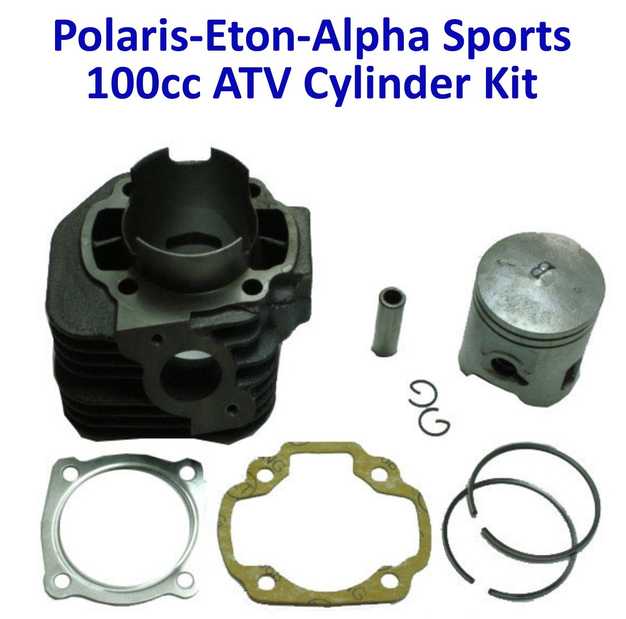 Cylinder Piston Top End Kit High Performance 100cc 2 Stroke B=54mm Pin=12mm H=77mm Fits Many Taiwanese Youth ATVs Fits Eton 90/90R, Polaris 90+ More