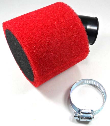 Air Filter 2 Stage ID=38mm OD=92mm, Filter Body Length=75mm 45deg Angle