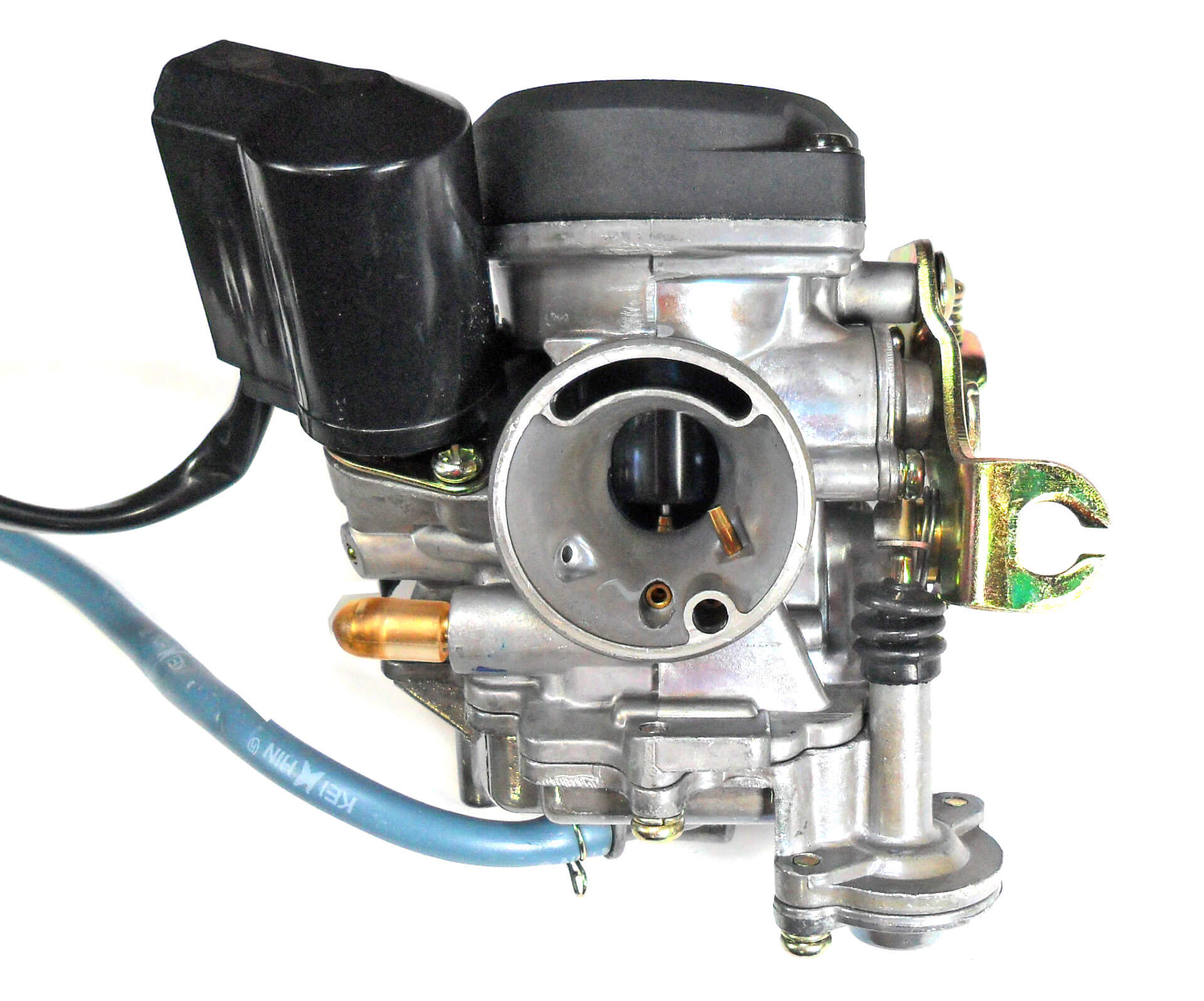 Keihin Style PD18J Carburetor with booster pump TOP QUALITY - Best Value Intake ID=18 OD=28 Air Box OD=38mm Fits Most 49-90cc Scooters With GY6 Belt Drive Motors