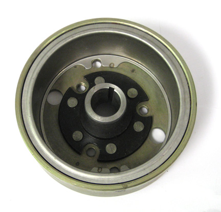 Flywheel 49cc ID=81.5mm H=37mm Shaft opening taper=16.75mm to 14mm QJ 2-stroke