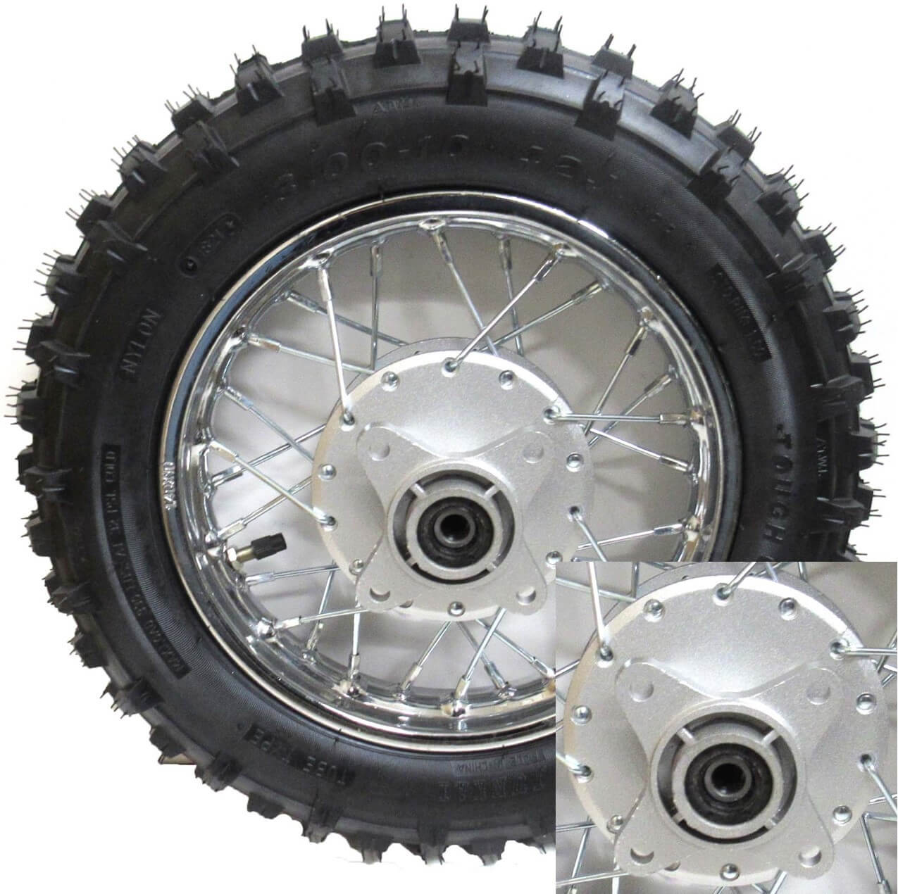 Rear Wheel with Tire Rim=1.85x12 Tire=3.00x12 Disc Brake Side 1 Bolts Cross C/C=68mm Side 2=66mm, Axle ID=12mm Seal 20x37x7x6