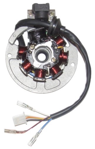 STATOR 49cc 2 Stroke Fits Many Chinese Scooters 7 Coil 3 Pin in 3 Pin Jack + 3 Wires