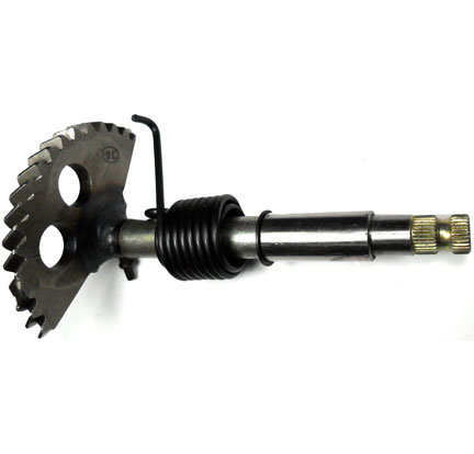 KICK START SHAFT SPINDLE WITH GEAR Fits GY6125, GY6150, ATVs, GoKarts, Scooters Length=129mm