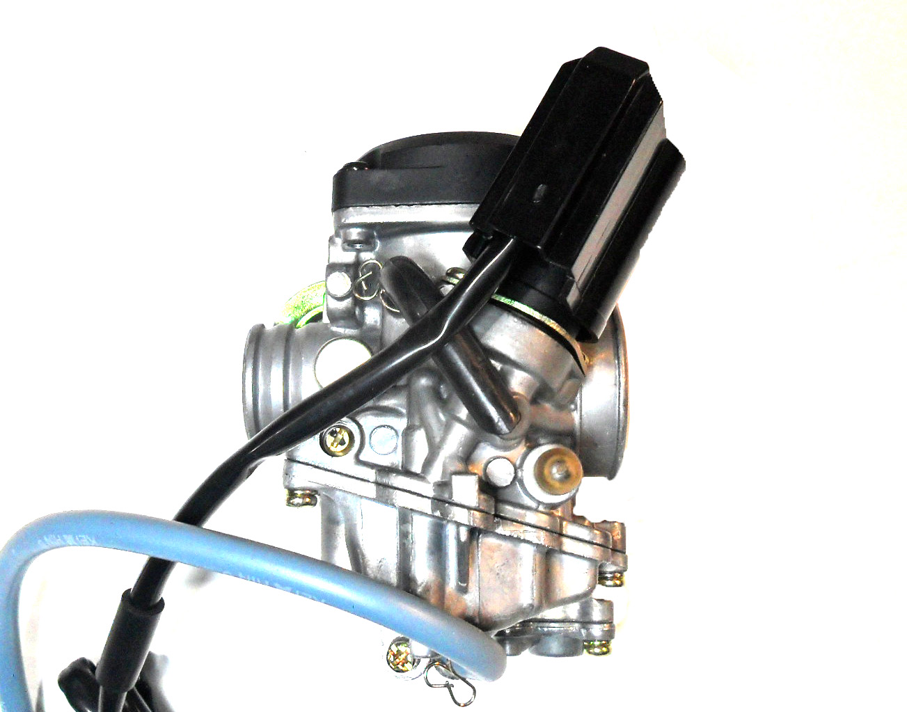 Runtong CVK PD19J Carburetor with booster pump Intake ID=19 OD=28 Air Box OD=40 Fits Most 49-100cc GY6 Belt Driven Scooters