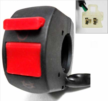 KILL SWITCH Fits Many ATV, Dirtbikes, GoKarts 2 Pins in 2 Pin Male Jack Wire L=19"