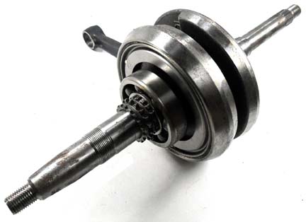 Crankshaft 150cc Length=288 Bearing OD=56mm Threads 12mm both ends Connecting Rod c/c=84.25mm