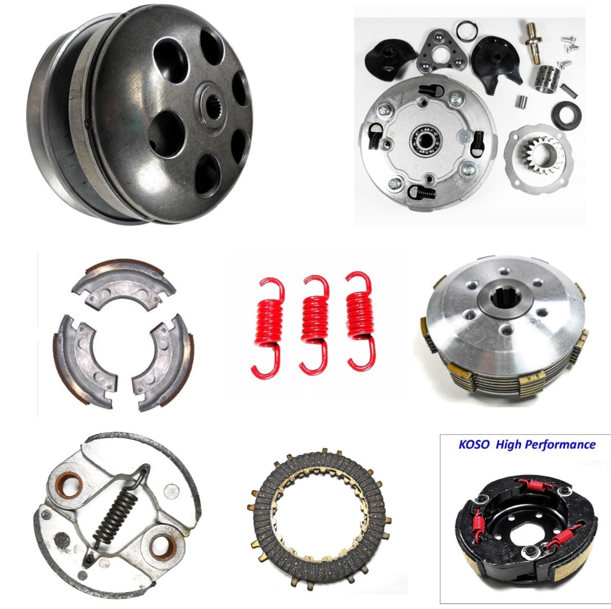 49-600cc Clutch & Clutch Parts For Most Scooters-ATVs-GoKarts-UTVs