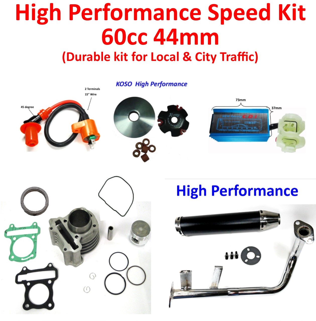 High Performance Speed Kit GY6-60cc (44mm)