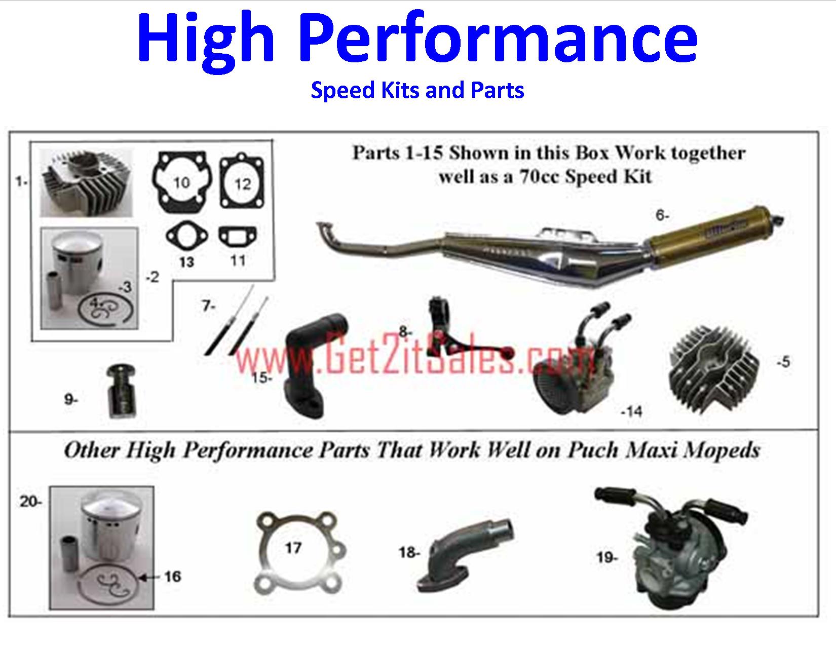 High Performance Puch Moped Parts