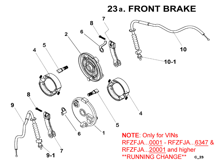Fast Shipping-Eton Yukon YXL150cc ATV Front Brakes Shoes, Cables, and Other brake parts