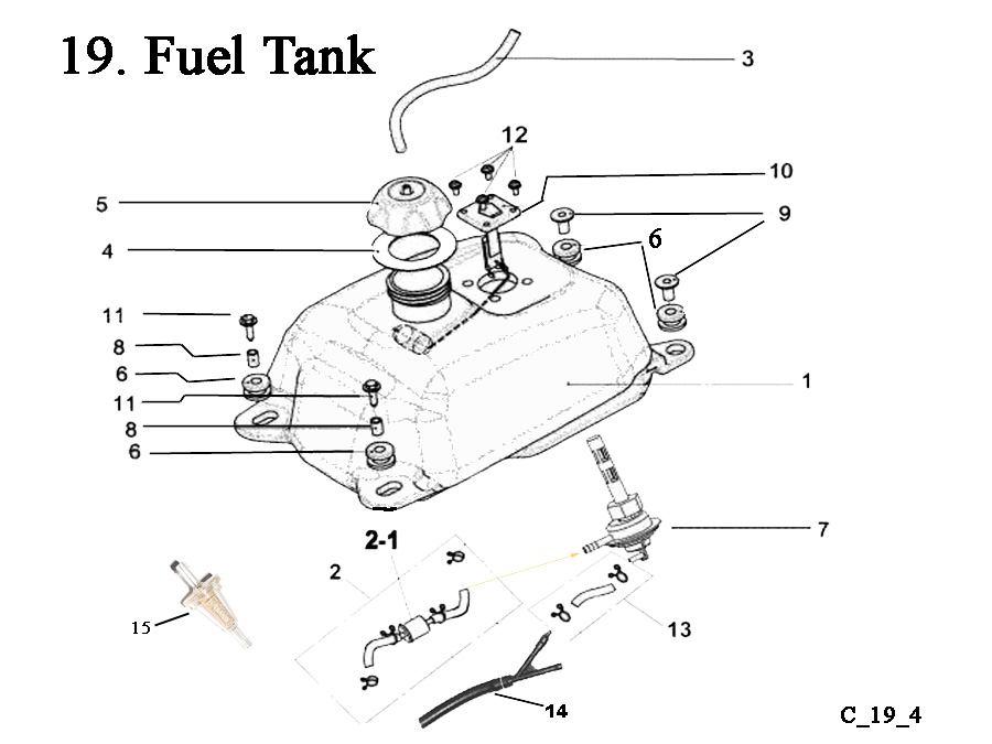 Fast Shipping on E-Ton Yukon II CXL150cc ATV Fuel Tanks-Gas Caps-Fuel Valves (Petcocks) + other fuel related parts