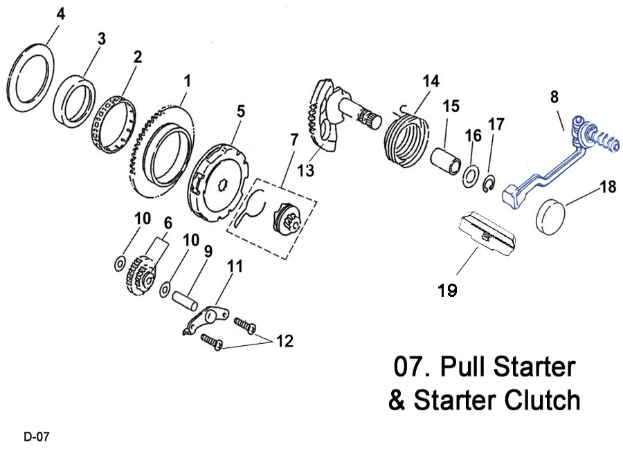  Pull Starter and Starter Clutch