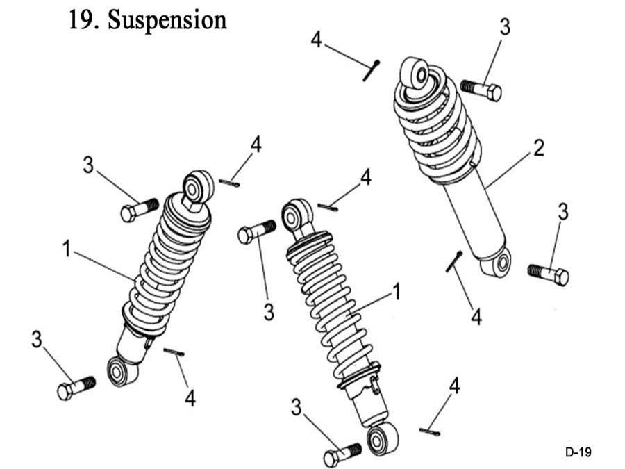 Front-Rear Shocks For Eton Sierra DXL90cc ATVs are Top Quality and sold through Get 2it Parts.com