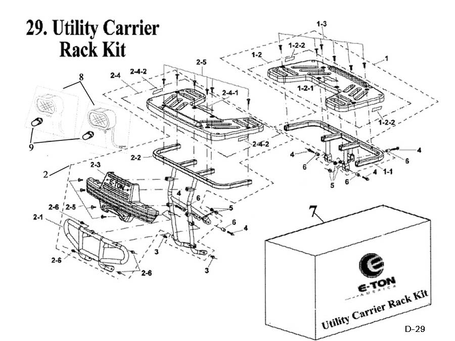  Utility Carrier Rack Kit