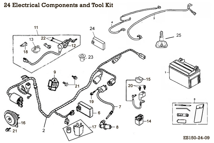  Electrical Components and Tool Kit