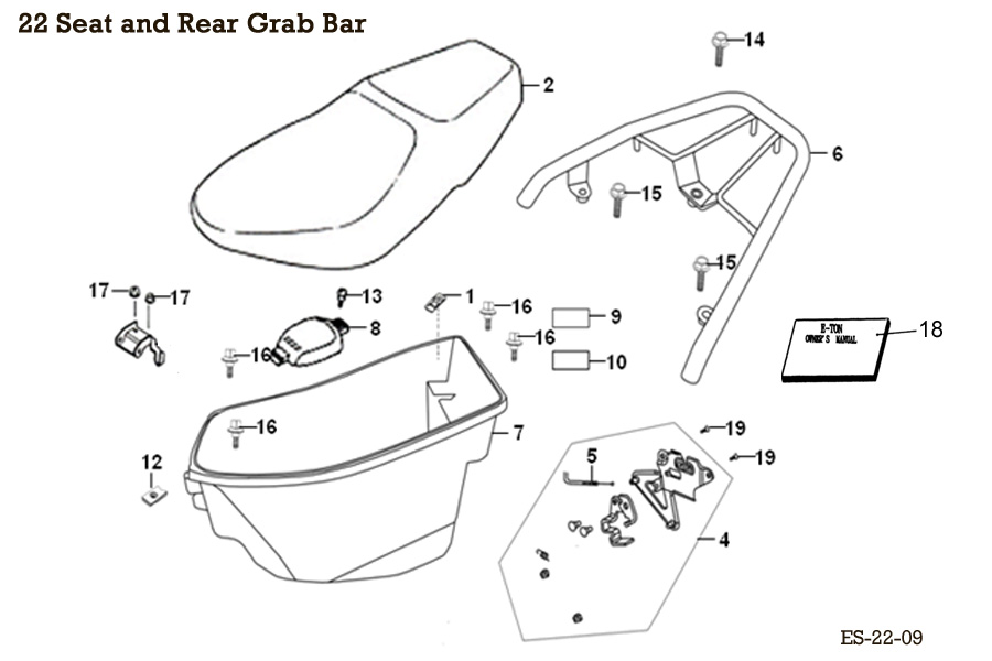  Seat and Rear Grab Bar