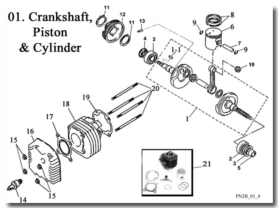  Crankshaft Piston and Cylinder