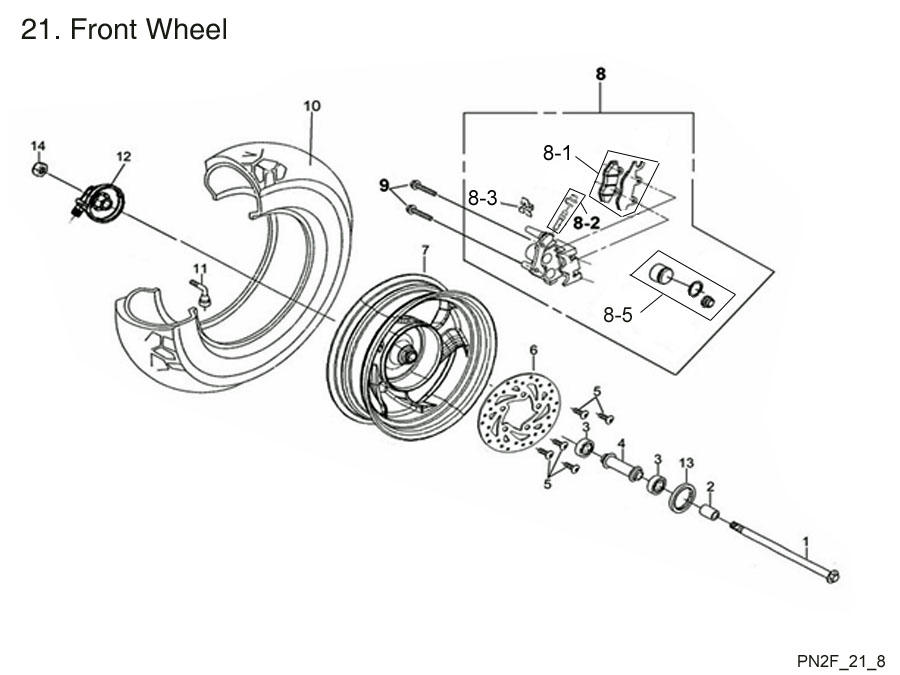 Front Brakes Wheel & Tire