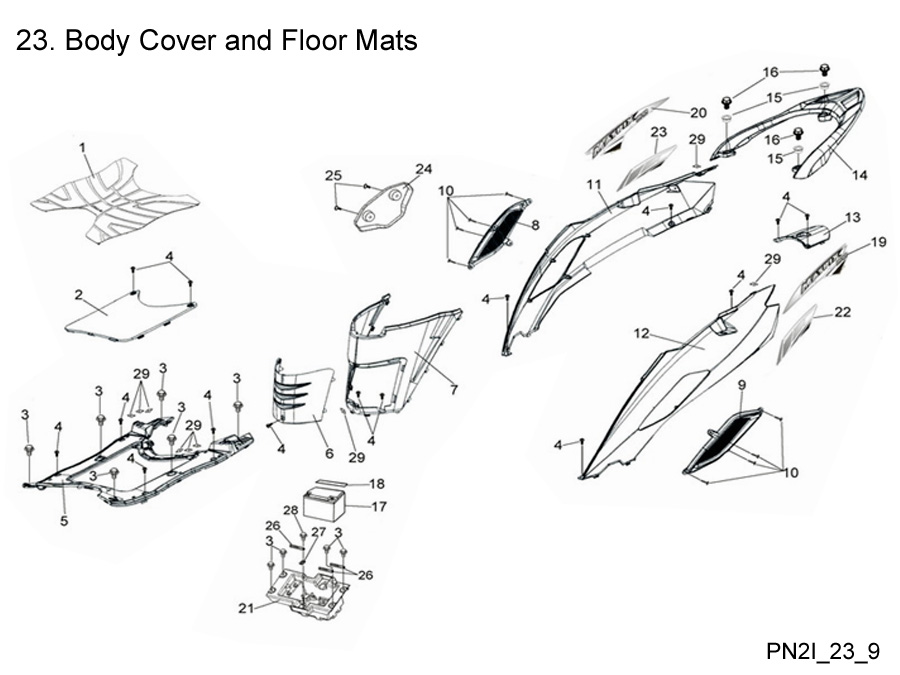  Body Cover and Floor Mats