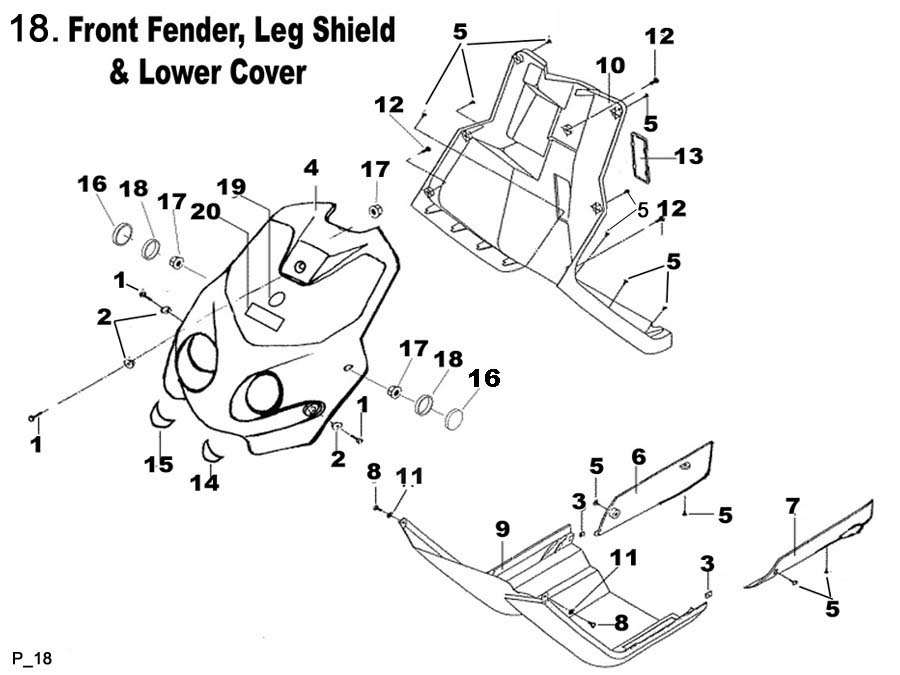 Head Light Cover Leg Shield