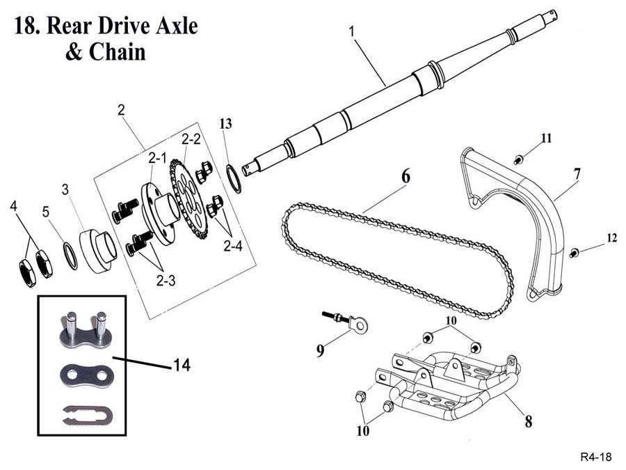 Eton Viper Jr RXL40 Drive Chain-Sprocket.Fast Shipping-Quality Parts, #1 in E-ton ATV Parts Distribution