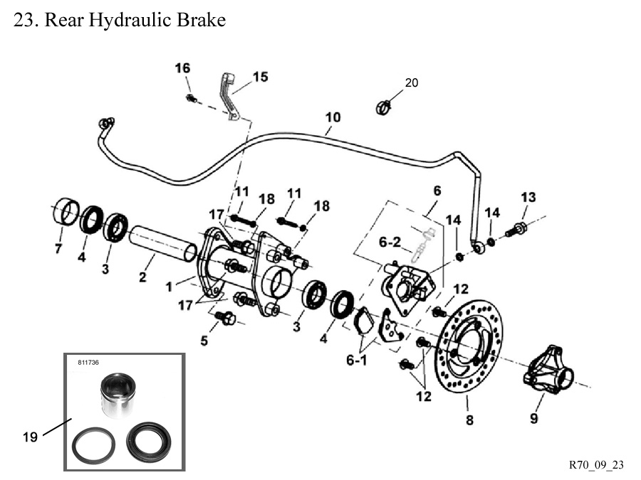 Rear Hydraulic Brake System (2009-2013)