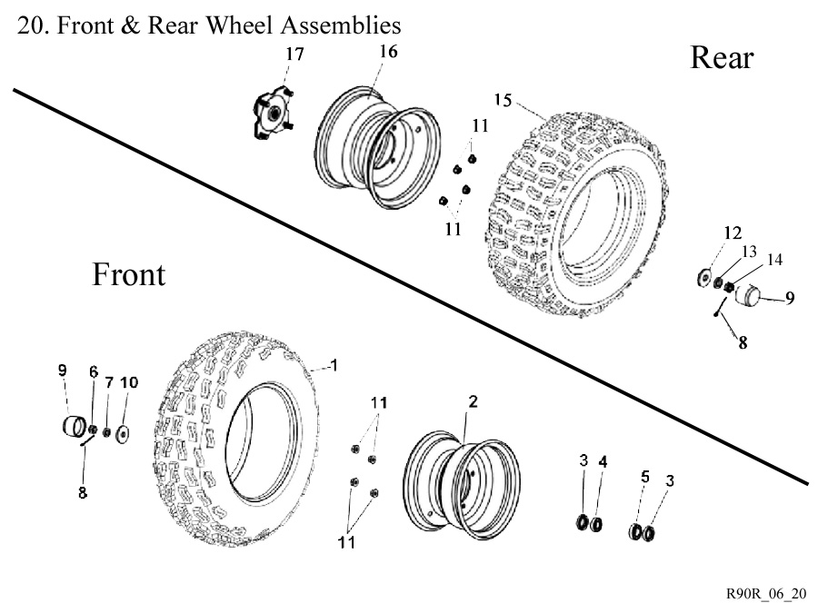 Eton Viper RXL90R 09 ATV Wheels, Bearings, Tires, Rims and other Tire Related nuts bolts & washers
