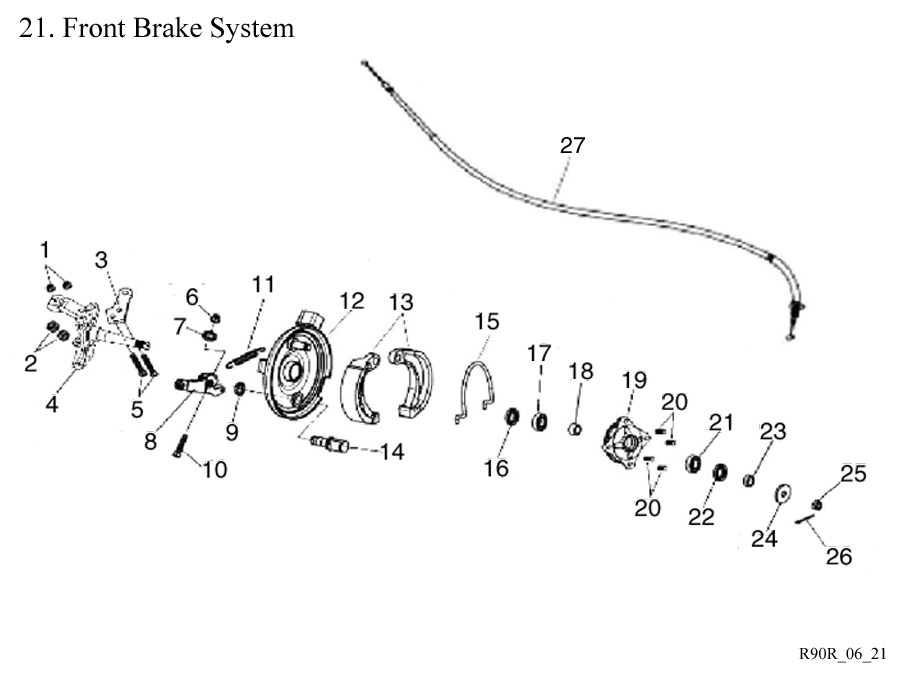 Front Brakes Cables