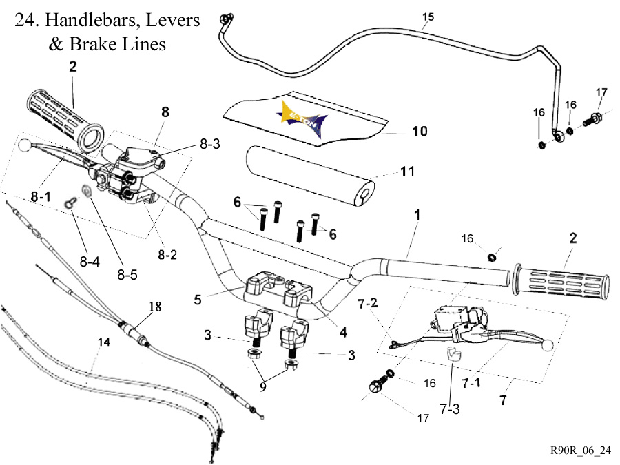 E-Ton Viper RXL9009 ATV Brake Levers-Throttle-Brake Cables-Master Cylinders along with other Handlebar parts are sold through Get 2it Parts.com