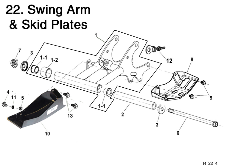  Swing Arm and Skid Plates