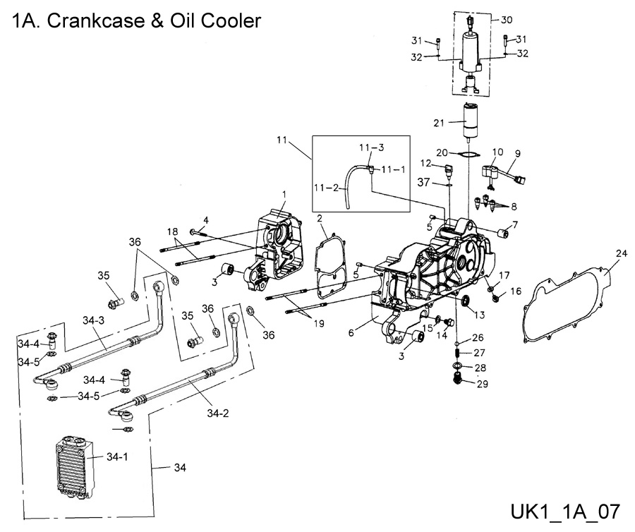  Crankcase & Oil Cooler