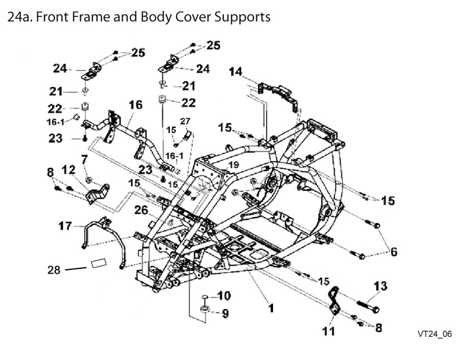 Front Frame and Body Cover Supports