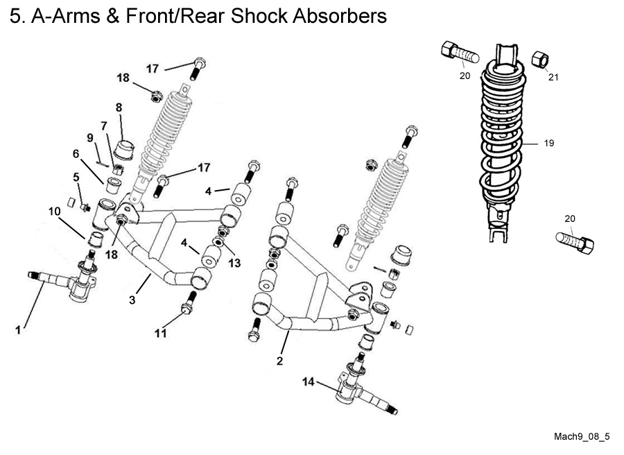  A-Arms and Front & Rear Shock Absorbers