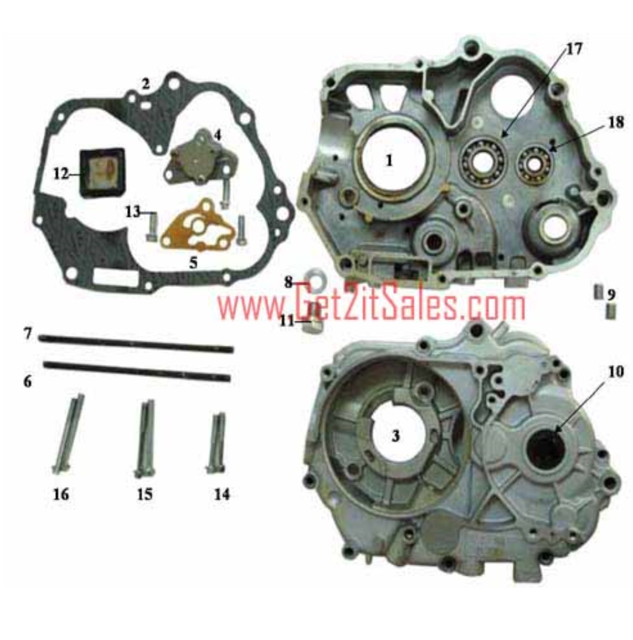 Crankcase-Oil Pump 125cc ATV-Dirtbike Parts