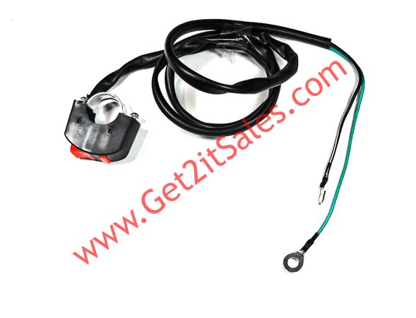 KILL SWITCH 2 Wire Black Wire=38" with Male Bullet Green Wire=40" with Screw Tab - Click Image to Close