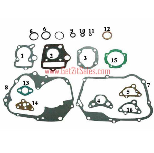 Gaskets & Gasket Sets - Honda Type 50cc 39mm, With (Auto / Auto-Reverse)