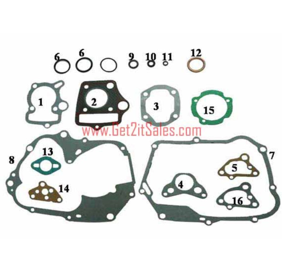 Gaskets & Gasket Sets - Honda Type 70-90cc 47mm, With (Auto / Auto-Reverse)