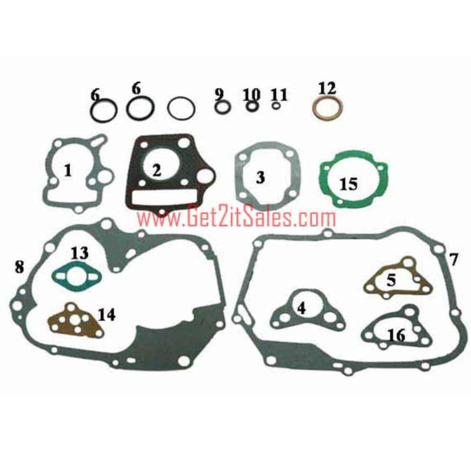 Gaskets & Gasket Sets - Honda Type 110cc 52mm, With (Auto / Auto-Reverse)