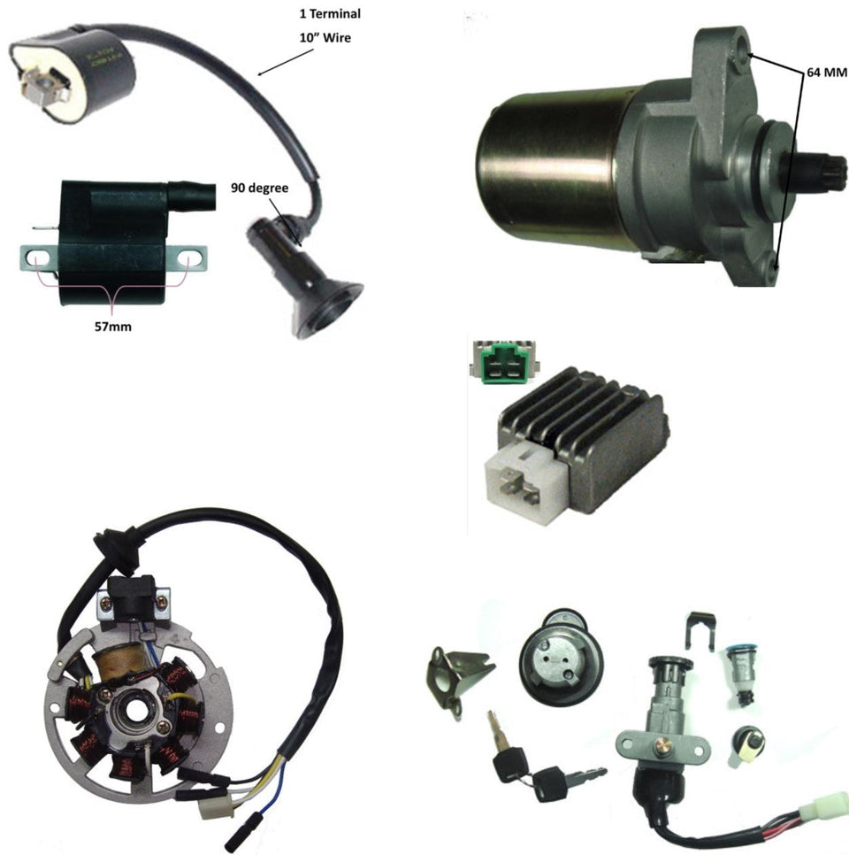 2 Stroke 49-100cc - Electrical Starter - Stator - Etc