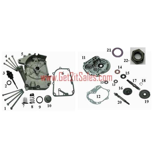 GY6 49cc-100cc (QMB139) - Crankcase Cover (RH) - Transmission