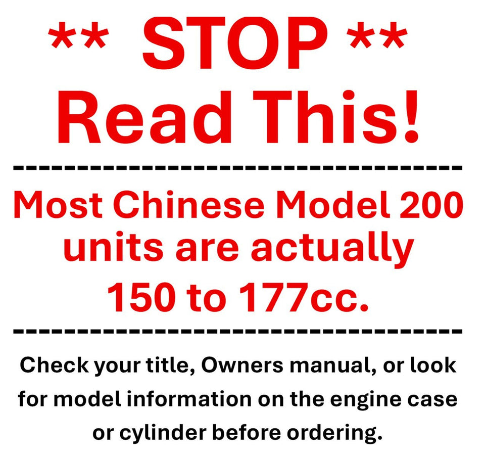 GY6125-200cc Need To Know!                We show the specs. Measuring the part will make sure that you get the right part the first time.