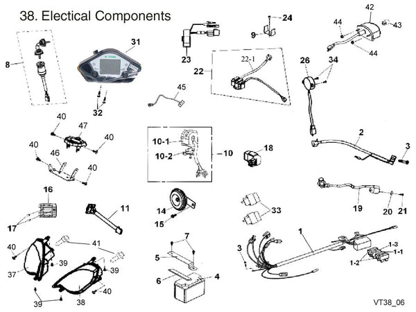  Electrical Parts - Battery - Coils - Switches