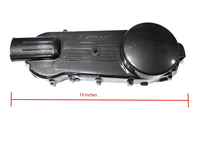 Gy6 150Cc Black Crankcase Cover (Lh) Long Case With Gasket