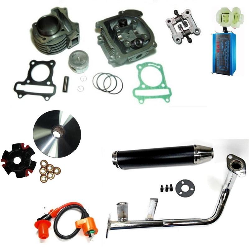 High Performance Speed Kit GY6-80cc (47mm). Comes with all parts shown.