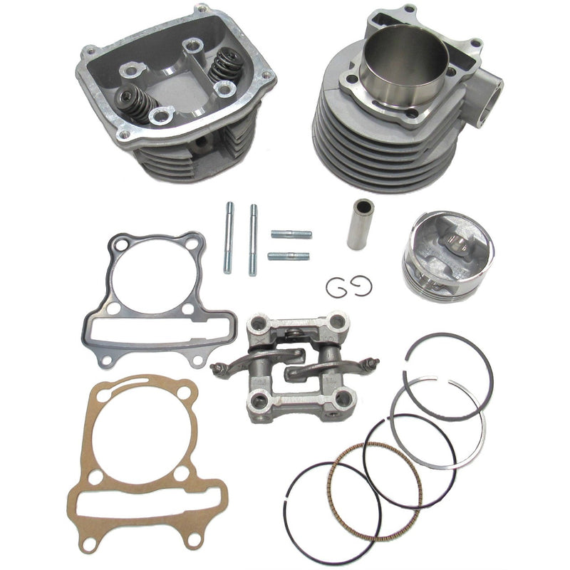 Big Bore Kit GY6-150cc (61mm) Comes with all parts shownReplaces the stock 57mm BoreCylinder Sleeve OD=64mm