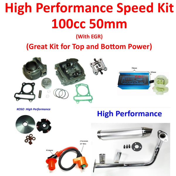 High Performance Speed Kit GY6-100CC (50mm) Comes With All Parts Shown.