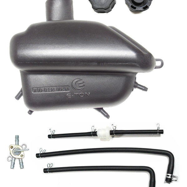 ETON Gas Tank & Fuel Line / Fuel Valve Kit  Fits the Viper 50, Viper 70, Viper 90, Viper 90R, Sierra 90, Lightning 50, Thunder 90, TXL Impulse 50 & 90  2-Stroke and 4-Stroke models
