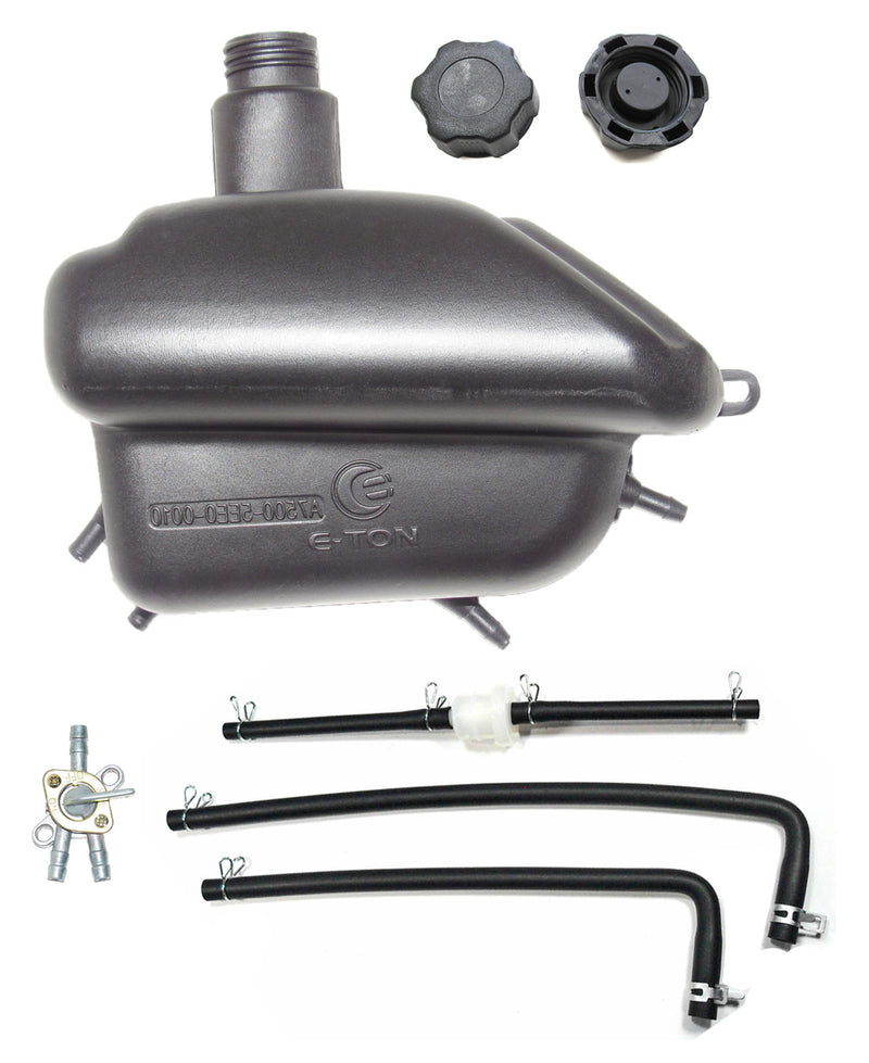 ETON Gas Tank & Fuel Line / Fuel Valve Kit  Fits the Viper 50, Viper 70, Viper 90, Viper 90R, Sierra 90, Lightning 50, Thunder 90, TXL Impulse 50 & 90  2-Stroke and 4-Stroke models