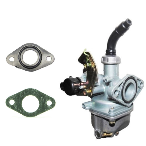 PZ19 Carburetor with Insulator & Paper Gasket50-125cc ATV, DirtbikeCABLE CHOKE  Intake ID=19 Air OD=35  Bolts Ctr to Ctr 48mm